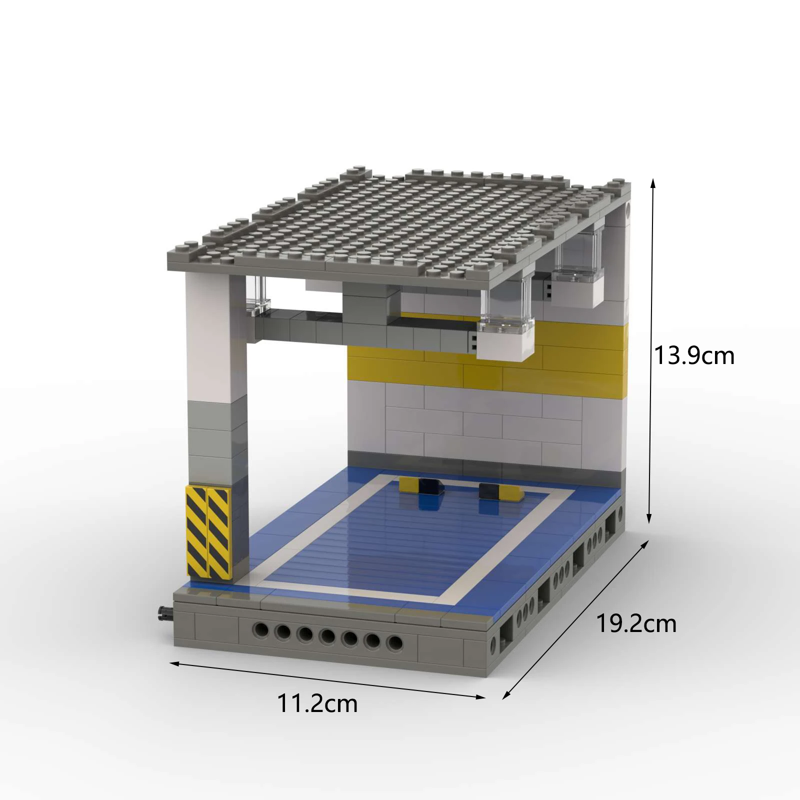 MOC City Series Street Model Electric Vehicle Charging Parking Lot Building Blocks Garage Combination New Energy Vehicles