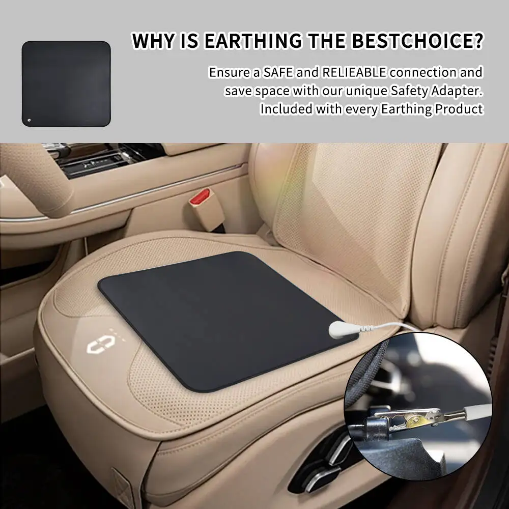31X31CM Auto Seat Mat Grounding Mat Improve Health Pain Relief and Stress Reduces Driving Fatigue and Static Electricity Buildup