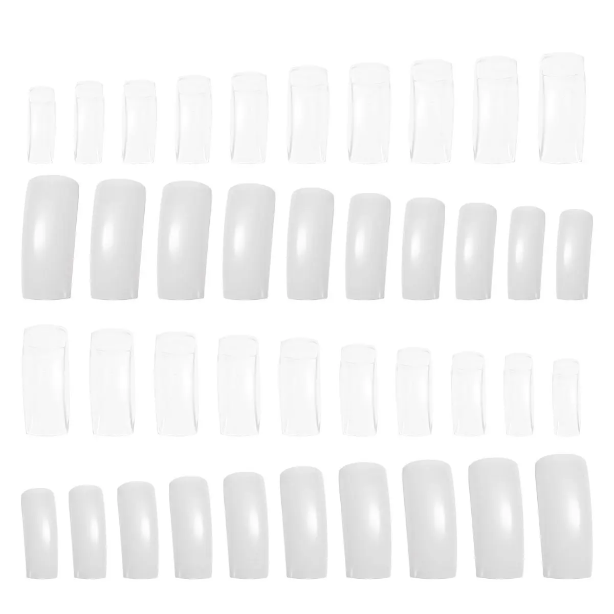 

1000Pcs French Style False Nail Tips Natural Transparent Colors Thick Artificial Fingernails for Christmas Halloween Birthday
