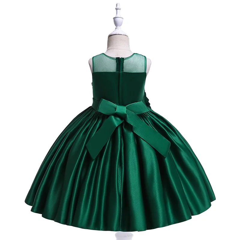 فستان أنيق للحفلات على شكل زهرة للفتيات فستان سهرة بفيونكة لحفلات الزفاف فساتين الأميرة للفتيات الصيفية وأعياد الميلاد لوصيفة العروس فستان حفلات فيستدو