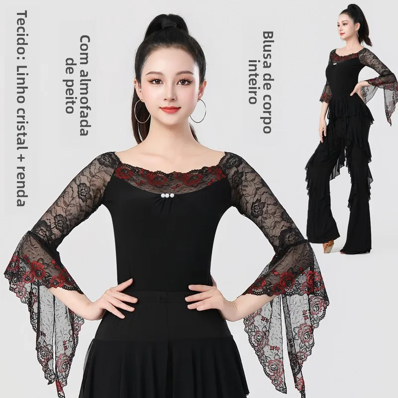 tenue-de-danse-latine-en-dentelle-pour-performance-danse-moderne-danse-sociale-a-trois-pas-vetements-de-danse-gittern-avec-manches-evasees