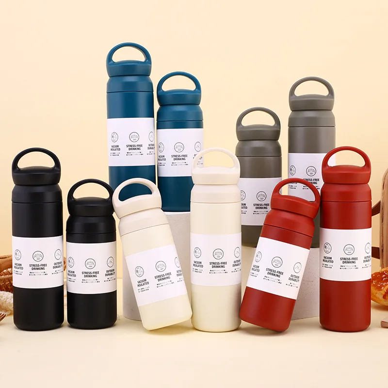 500ml Thermal Bottle Tea And Coffee Thermos Cup For Coffee Stainless Steel Double-Layer Insulation Sports Water Bottle For Girls