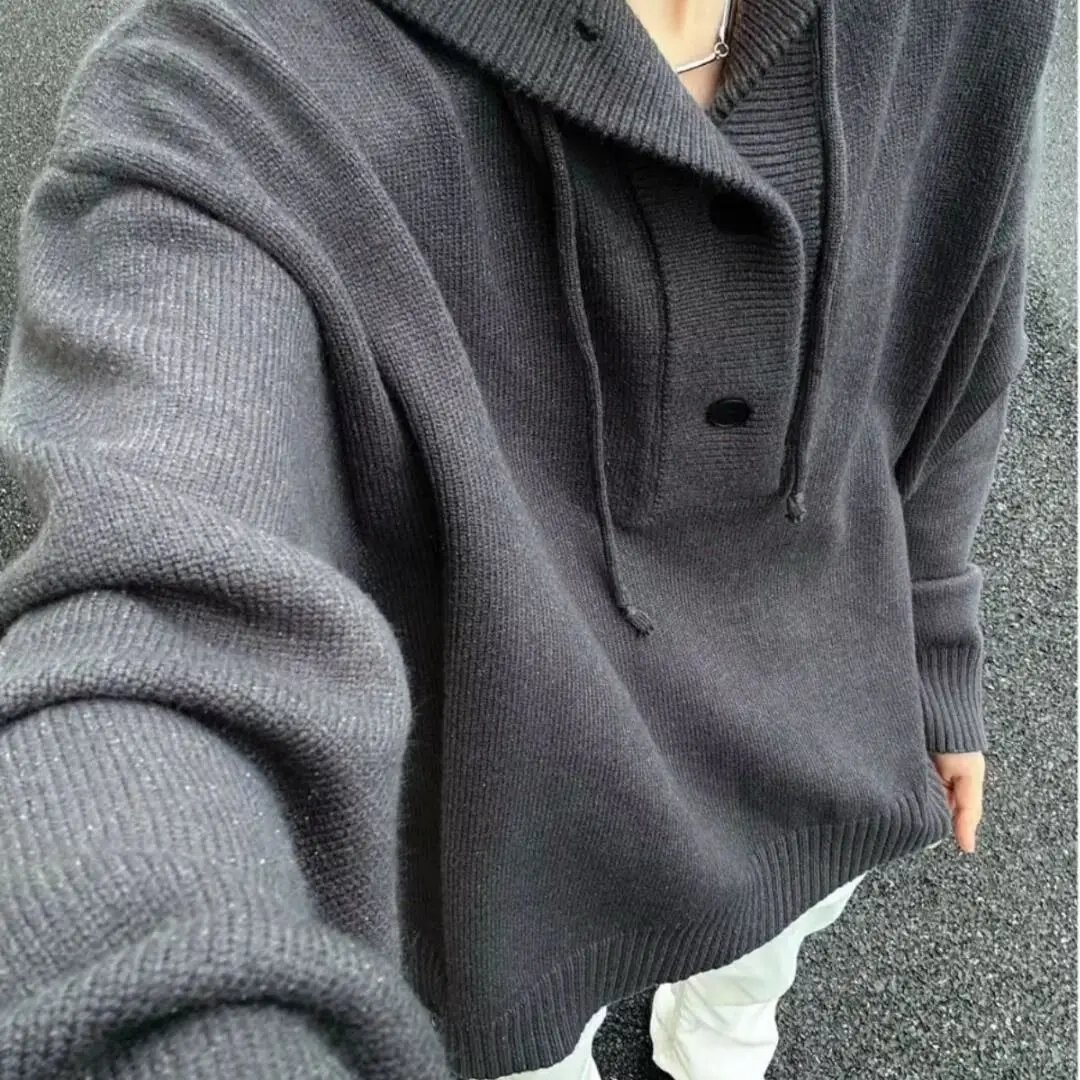 

Мужской трикотажный комплект с капюшоном для колледжа, модный осенне-зимний мягкий полиэстер, длинный свитер обычного кроя с застежкой-молнией све