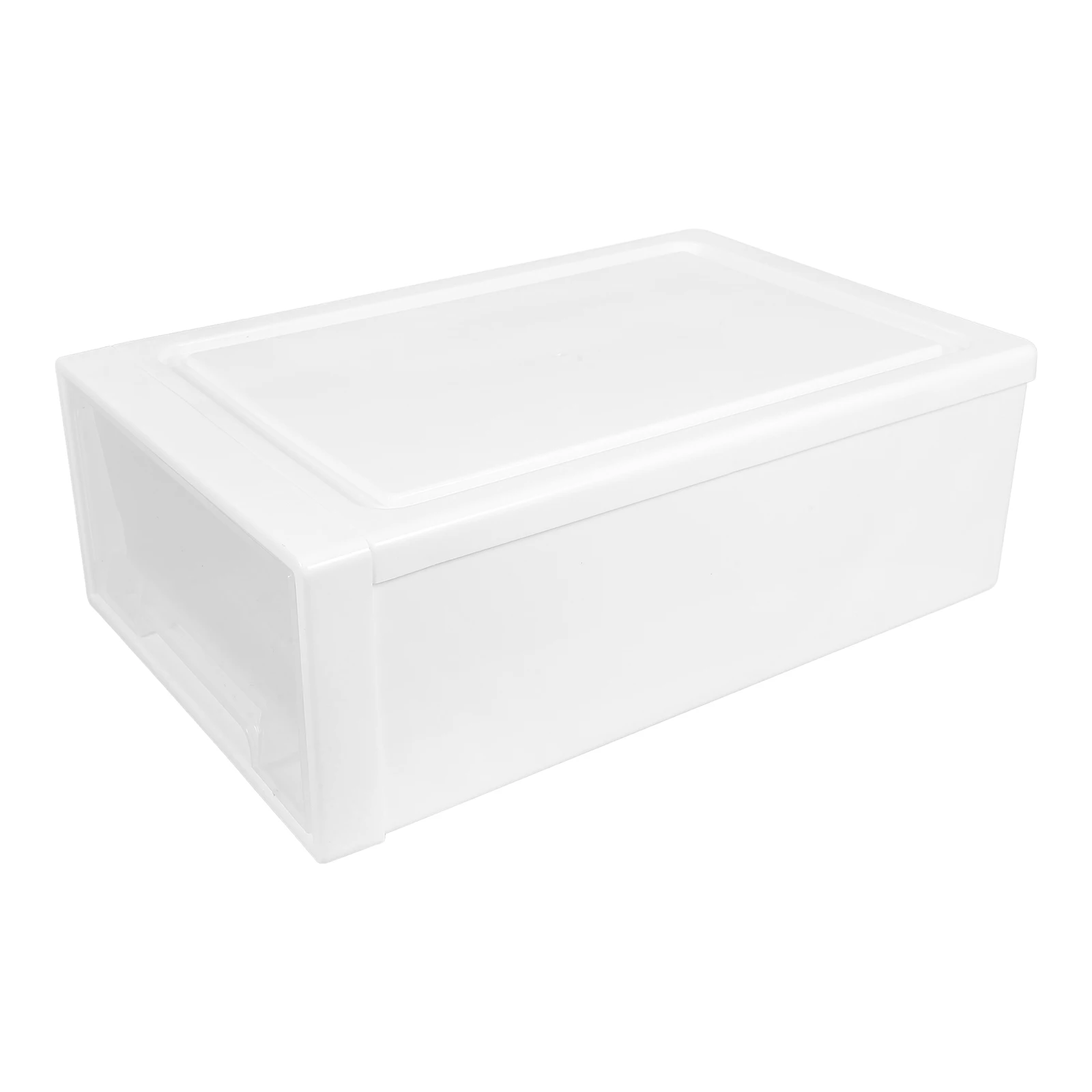 

Plastic Storage Box 5L Clear Drawer Organizer 27x18x9 5cm Beige Stackable Clothes Container Closet Bin Transparent Window Large