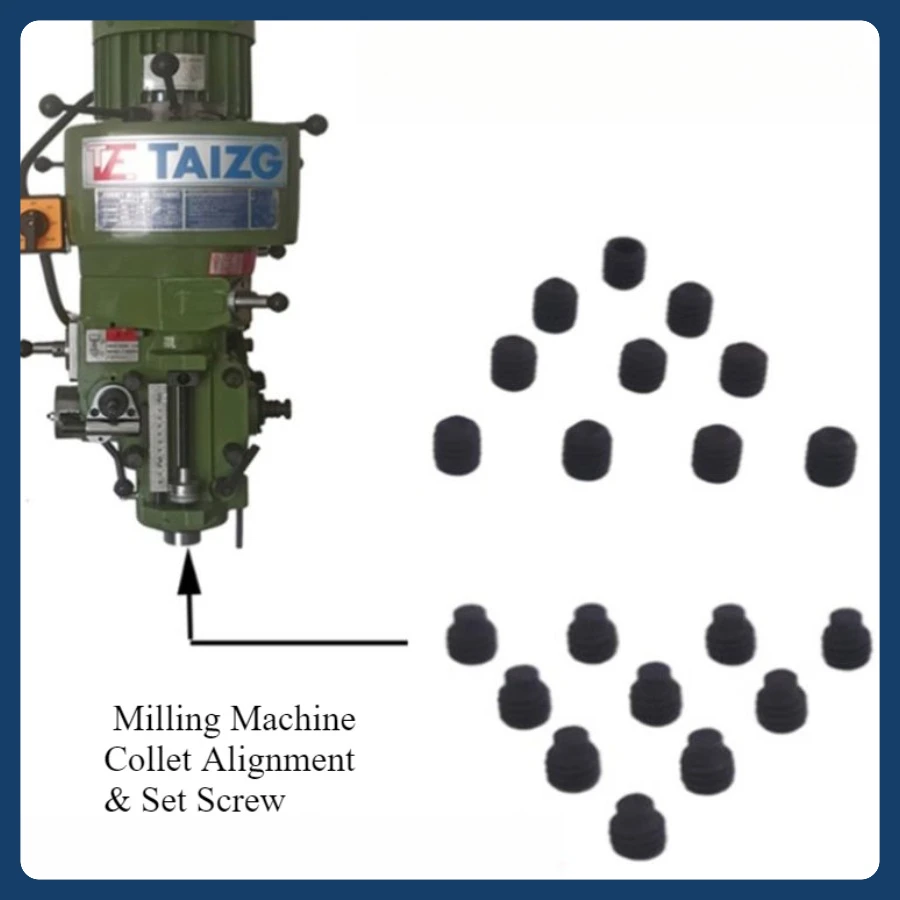 2pcs Mill Part Milling Machine R8 Spindle Collet Alignment & Set Screw Mini Milling Machine Workbench Lathe Machine