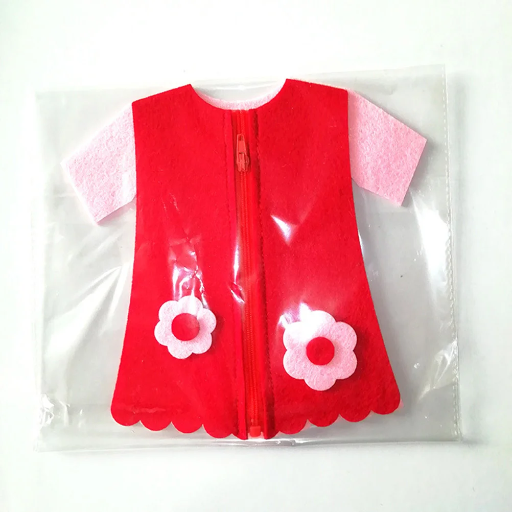

2 PCS Infant Toys Button Teaching Tied Education Sports Jacket Dress Zipper Baby
