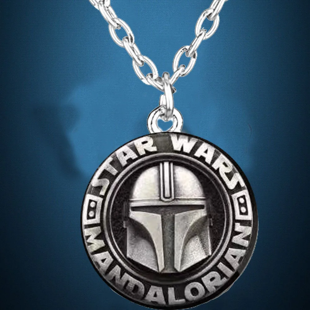 High Quality Zinc Alloy Greek Spartan Warrior Necklace Retro Warrior Mandalorian Necklace