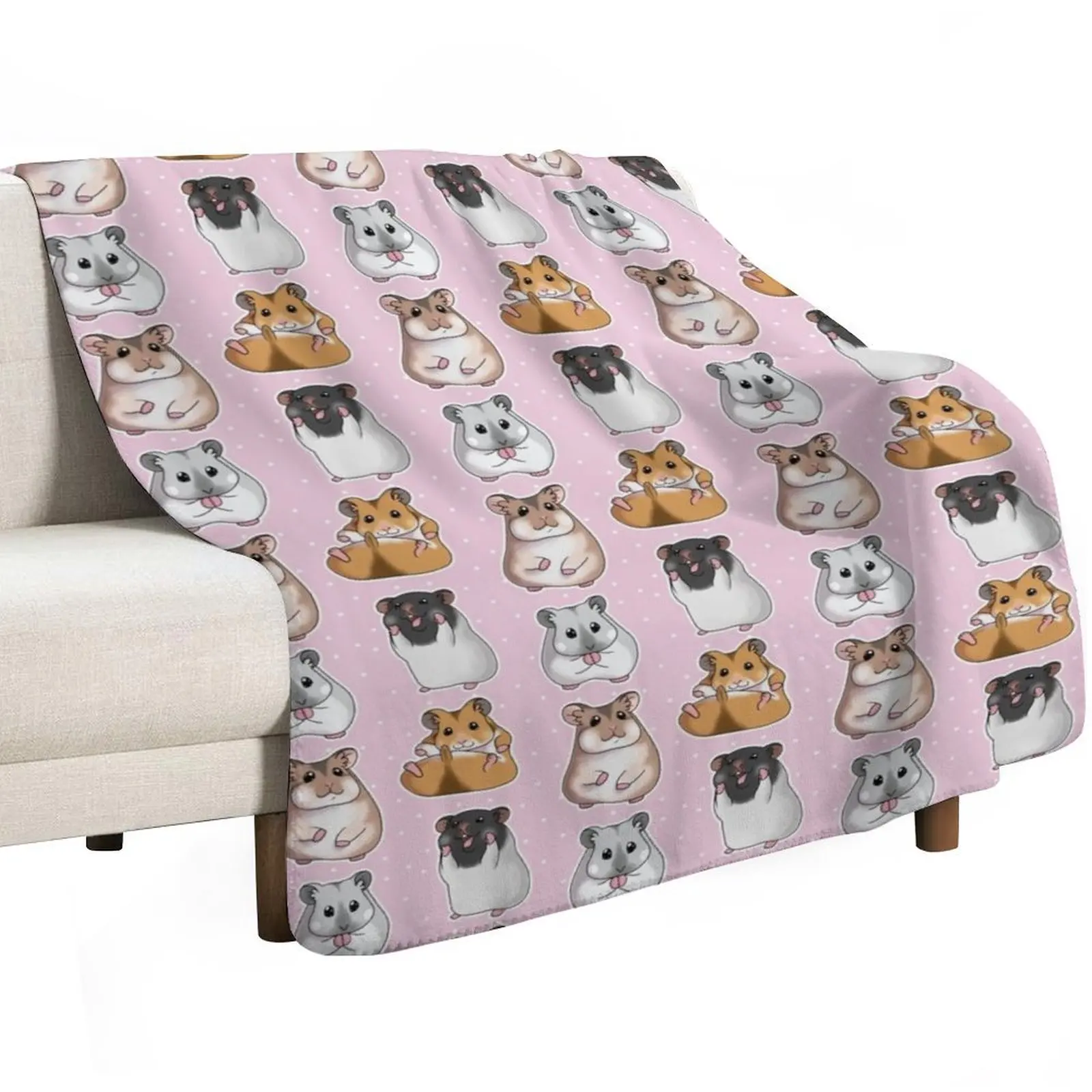 Hamster Pattern Throw Blanket Hair wednesday warm for winter Bed Fashionable Weighted Comforter Blankets