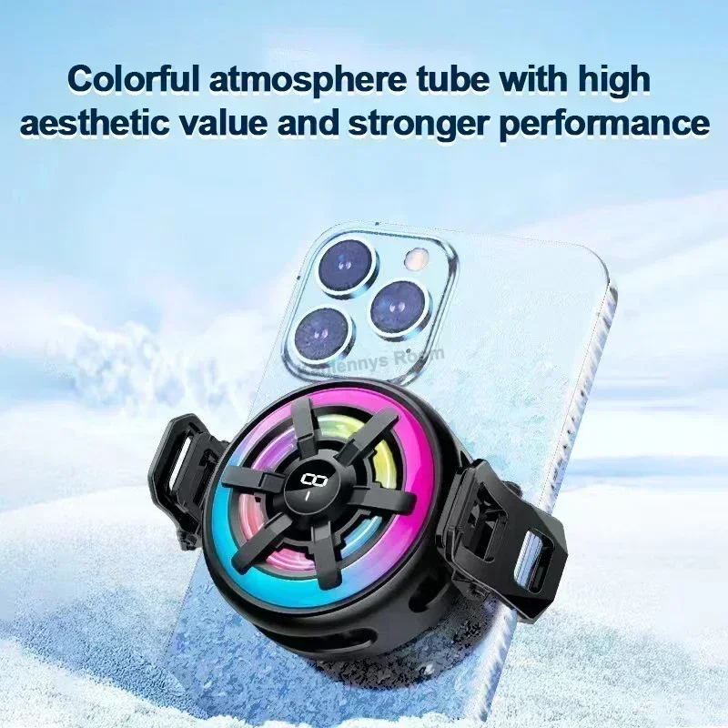 DY28 Mobile Phone Magnetic Back-clip Semiconductor Cooling Frozen Radiator with Digital Display for IOS Android PUBG Game Cooler