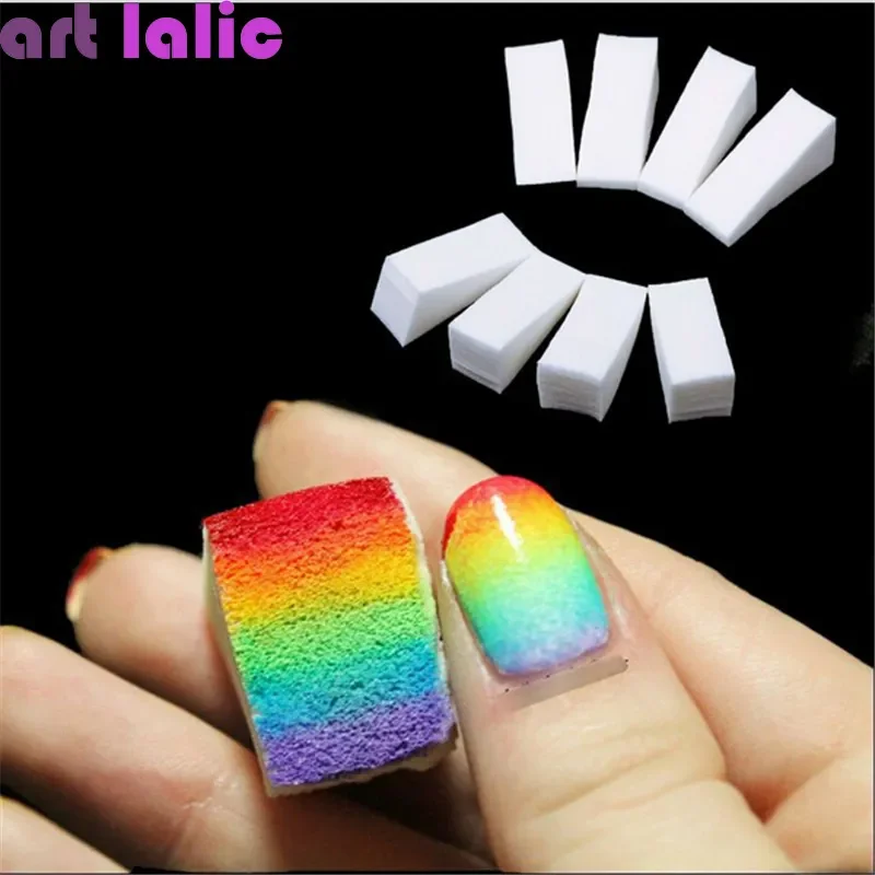 Acrylic Nail Sponges for Makeup and Manicure, Nail Art Accessory, Gradient Tips, DIY, 8PCs, New