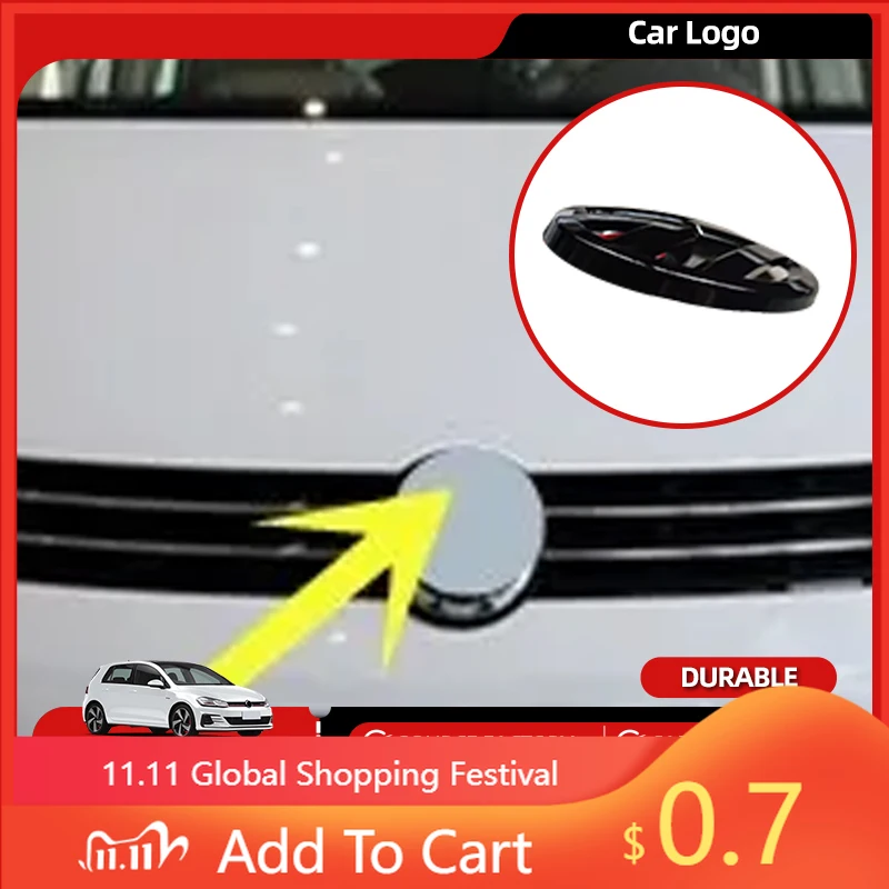 

For Volkswagen VW Interior Stickers 2pcs Car Front Grill/Rear Emblem Lid Covers Logo Sticker For Touran 2011-2022 Car Emblem Cov