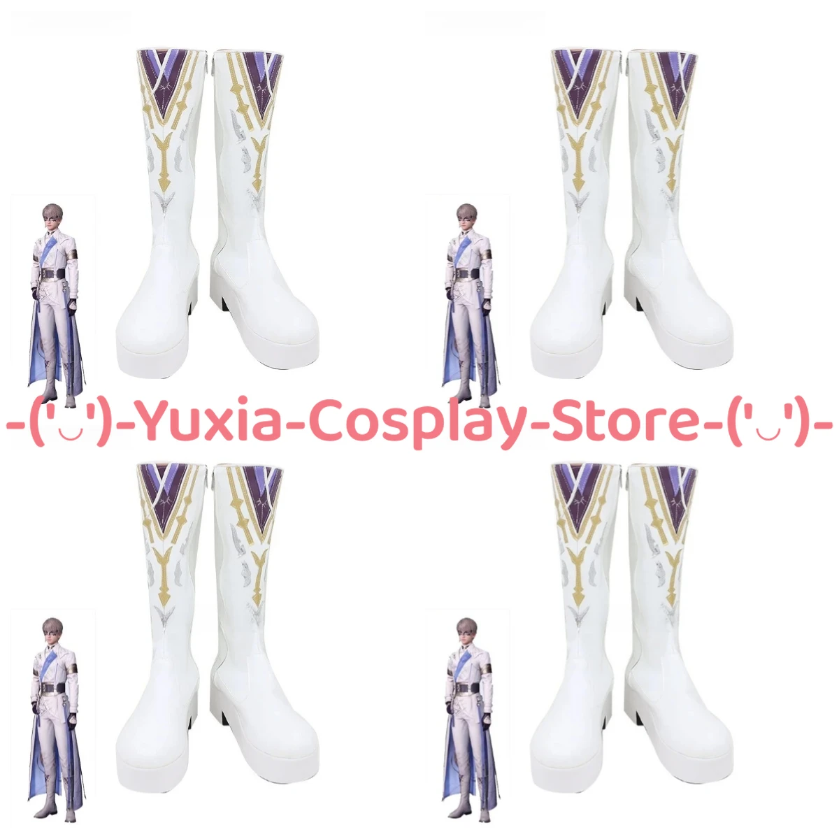 

Юксиакосплей! Обувь для косплея Love and Deepspace Xavier, реквизит для игрового персонажа, ботинки из искусственной кожи, карнавальный костюм на Хэллоуин