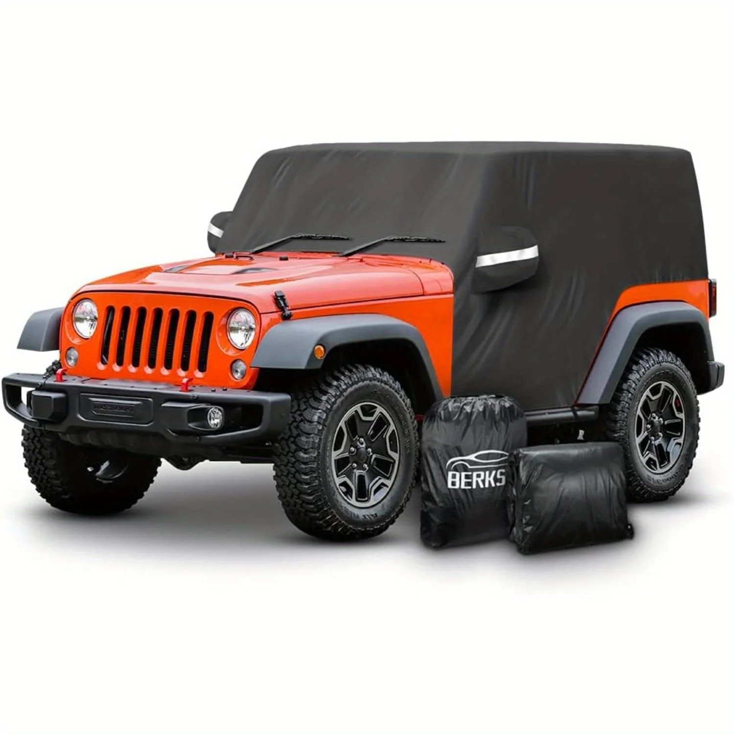 

Водонепроницаемый автомобильный чехол для кабины Jeep Wrangler, все двери, 2 двери, 1987-2022, всепогодный, 6-слойный, полуавтомобильный чехол с сумкой для хранения