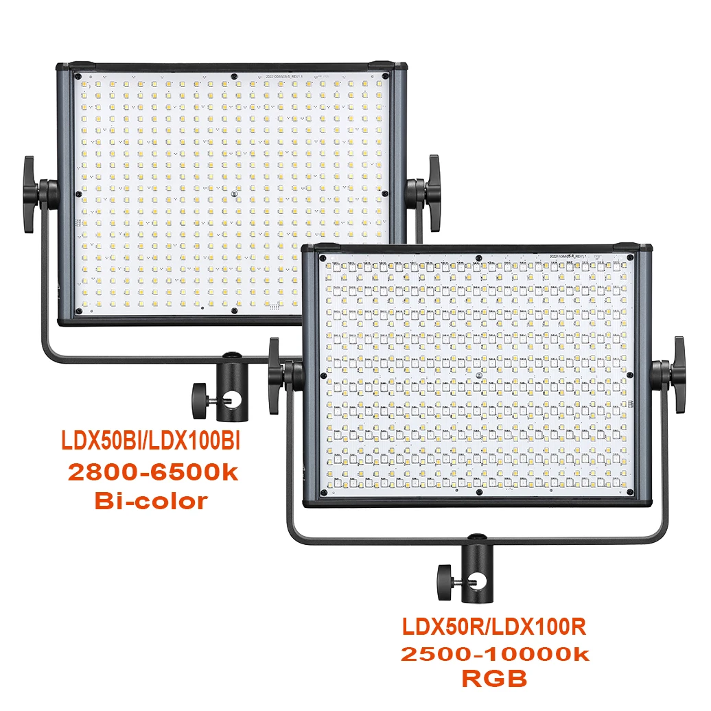 Godox LDX50R LDX50Bi LDX100R LDX100Bi RGB / Bi-Color LED Panel Fill Light APP Control Live Video Photo Continuous Lighting