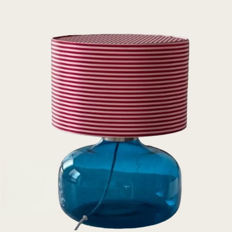 Spanish Arte Glass Mood Light Table Lamp Fabric Bedroom Bedside Lamp Girl Gift Home Atmosphere Decorative Table Lamp Home Figure
