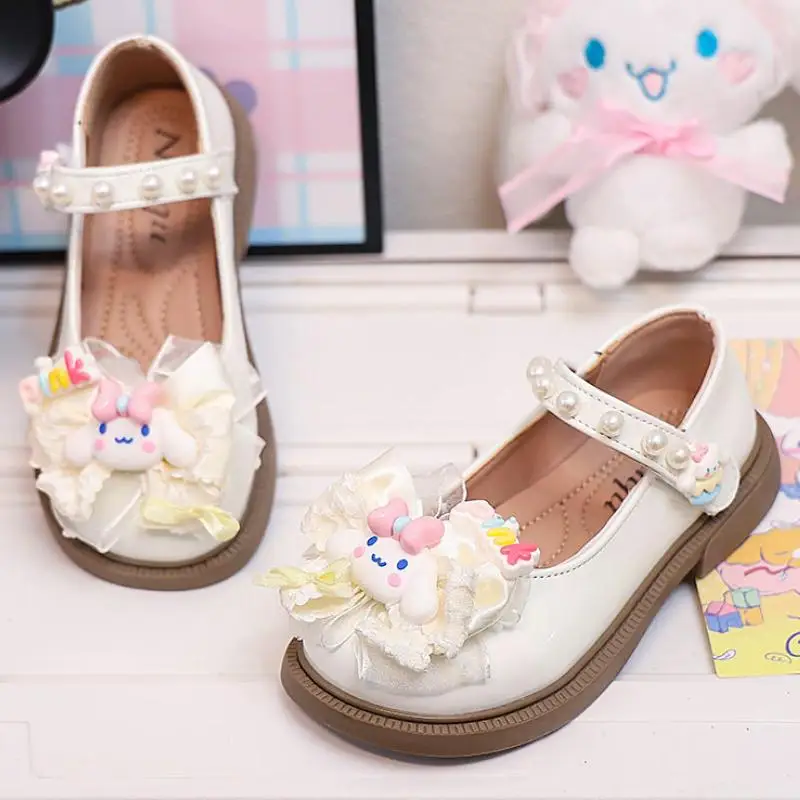 

Cinnamoroll Cartoon Fashion Kawaii Leather Shoes Sanrio Spring Autumn New Style Anti Slip Soft Bottom Versatile Princess Shoes