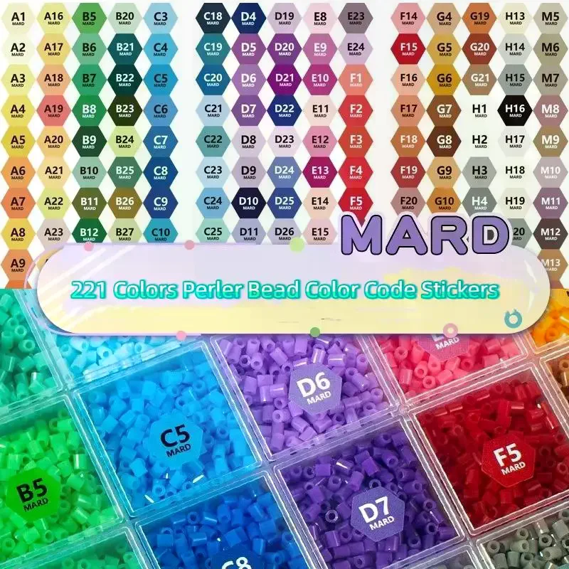 Color Code Square-shaped Stickers Labels Stickers Storage Box  Accessories Colorful 221/302