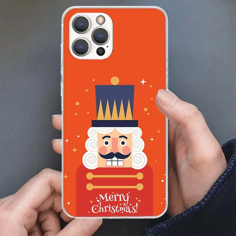 Nutcracker King Cartoon Phone Case For Apple iPhone 16 15 14 13 12 11 Pro Max Mini XS XR X 7 Plus 8 + SE Soft Silicone Print She