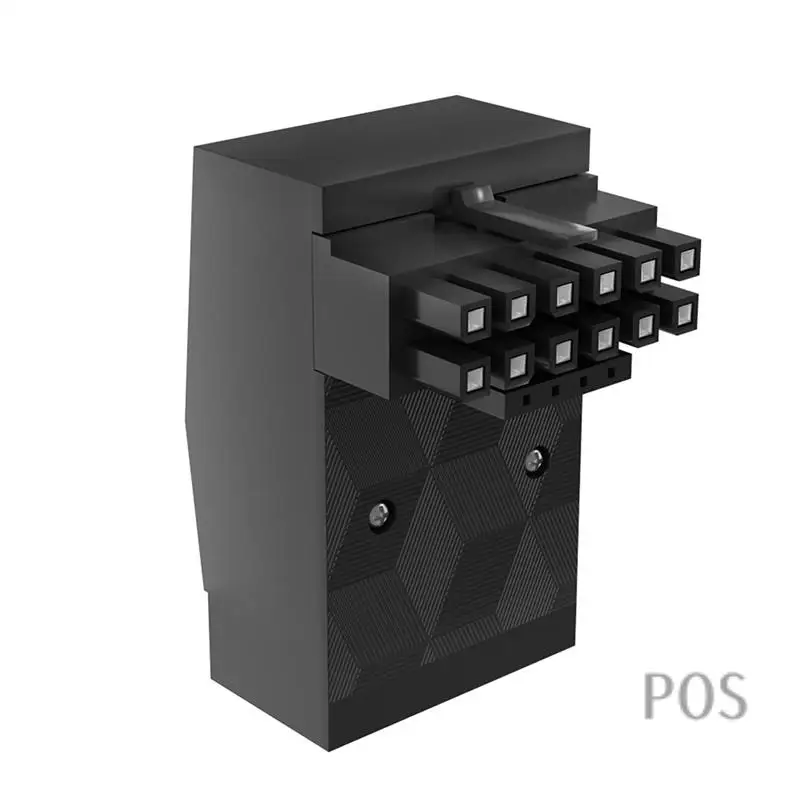

12VHRWR 600W 5.0 Graphics Card 12+4Pin Connector 90 Degree Adapter ATX 3.0 16Pin Male To Female Power Supply Adapter Durable (B)