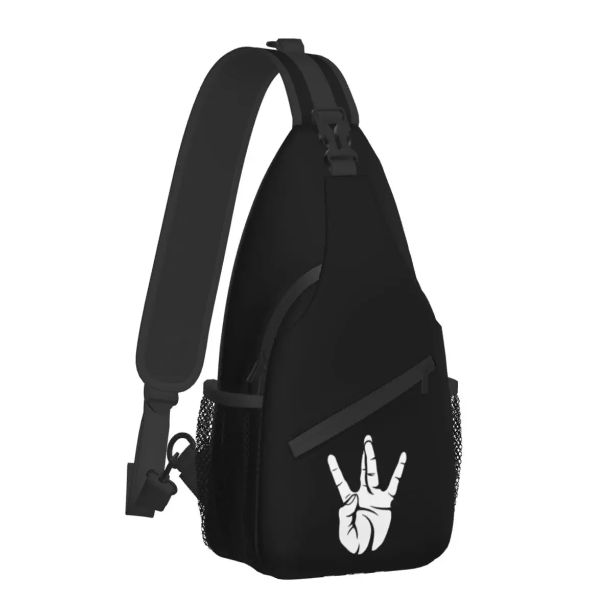 Hand Gesture Design Crossbody Bag Sports Westside West Coast Rap Hip Hop Chest Bag Women Man Fashion Shoulder Backpacks Travel