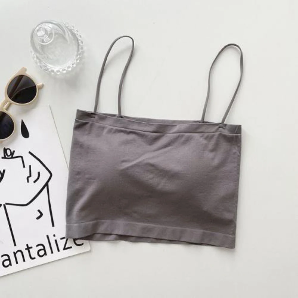 

Anti Exposure Vest Camisole Sports Vest Regular Clothing Length Sleeveless Design Solid Color Pattern Suitable For All Seasons