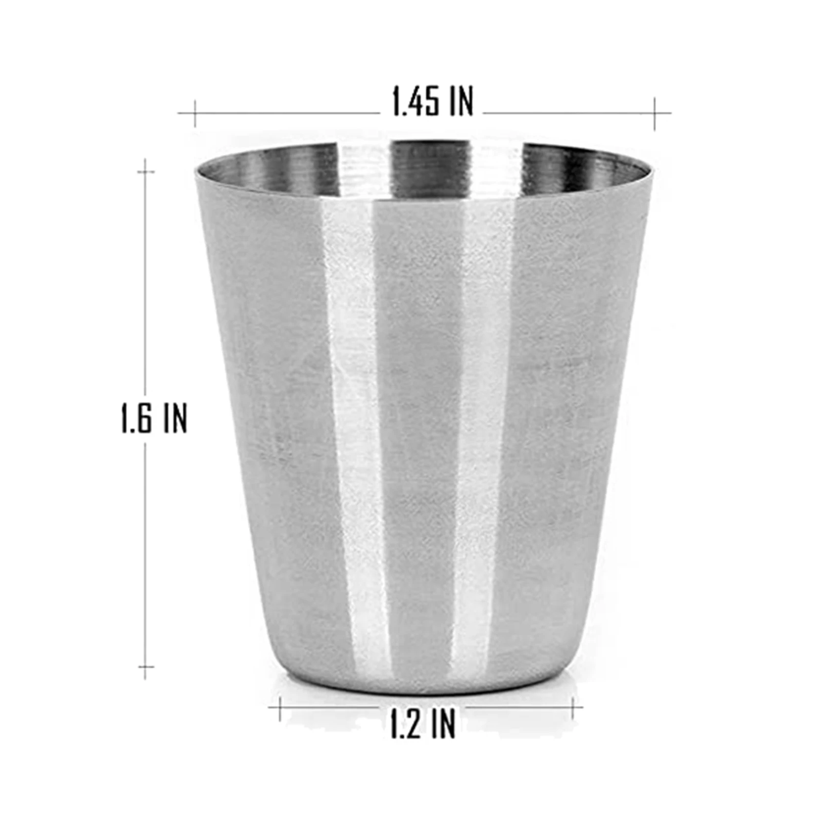 45個のステンレススチールショットグラス飲料容器、30ml(1オンス)キャンプ旅行コーヒーティーカップ、ウイスキーテキーラ酒用-ABQU