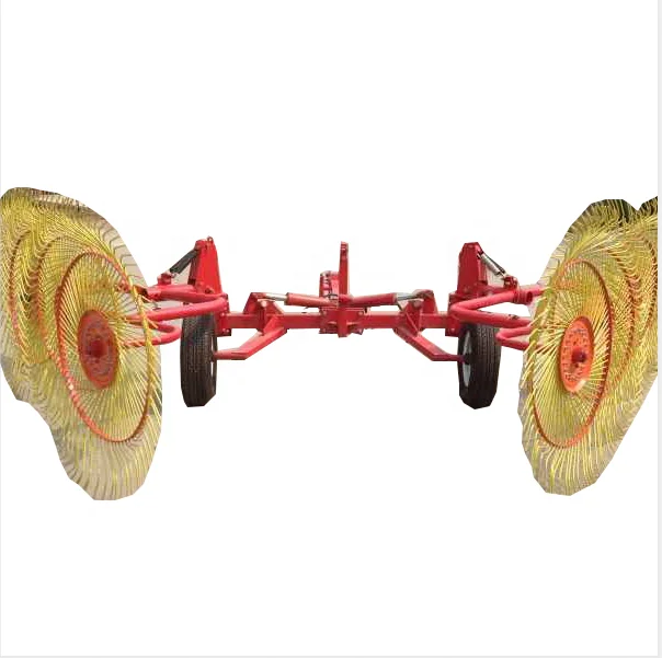 PTO Driven 3-point Finger Wheel Hay Rake with Gearbox and Bearing 4m Working Width for Farm Use