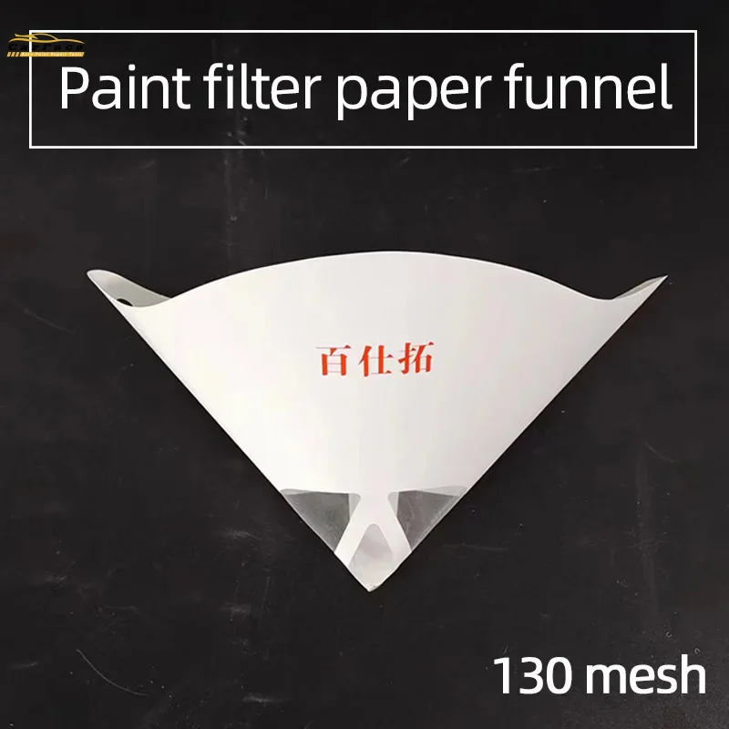 Paint Paper Funnel Disposable Paper Funnel Water-based Paint Filter 130 Mesh Auto Paint Impurity Filter