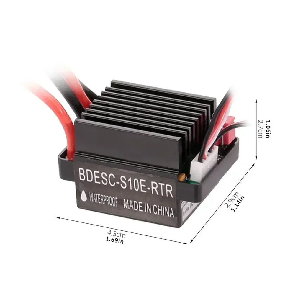 NEEBRC 320A Brushed ESC Electric Speed Controller 2-3S Waterproof 5V/2A BEC for 1:10 RC Car Boat RC Crawler