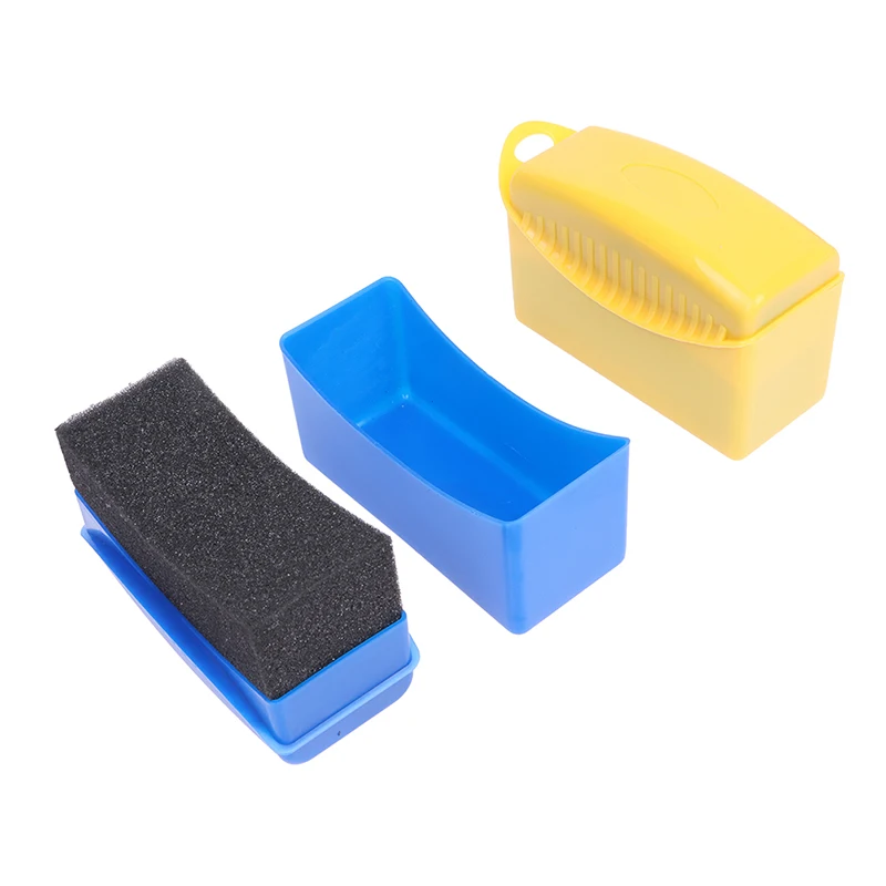 Car Wheel Polishing Waxing Sponge Brush With Cover ABS Washing Cleaning Tire Contour Dressing Applicator Pads Detail Accessories