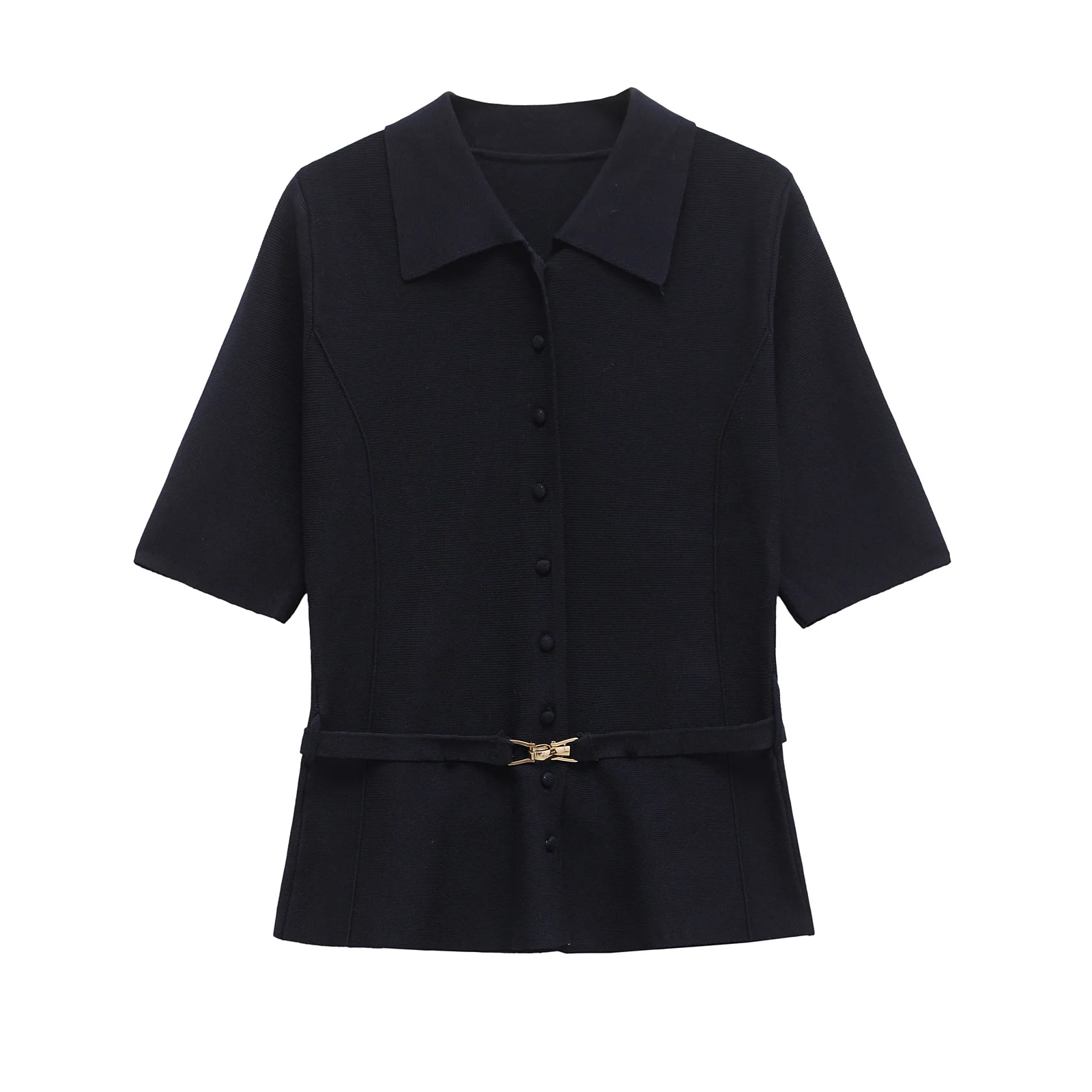 

Модный пояс, украшенный плоской иглой, откидной воротник, джат, юбка-миди, комплект JNLEAOG, весенняя новая женская повседневная одежда