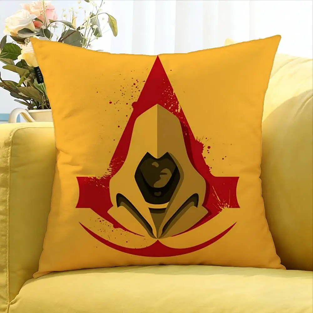 Assassins C-Creed logo  Various Sizes Square Pillow Case For Car Home Bedchamber Decor