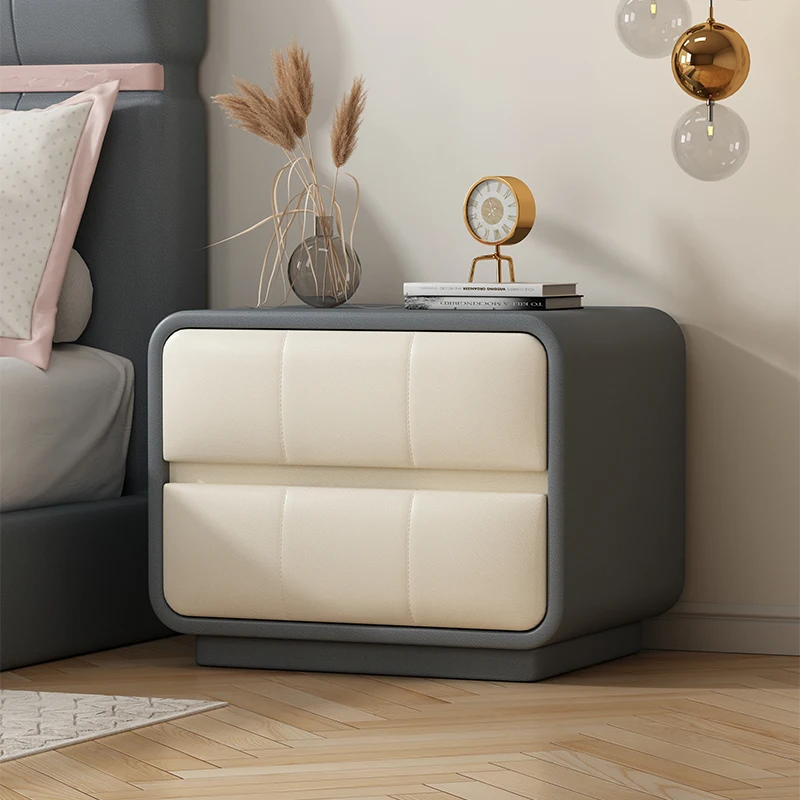 Children's Room Bedside Cabinet Free-Standing Wooden Storage Table Small Side Organizer for Bedroom