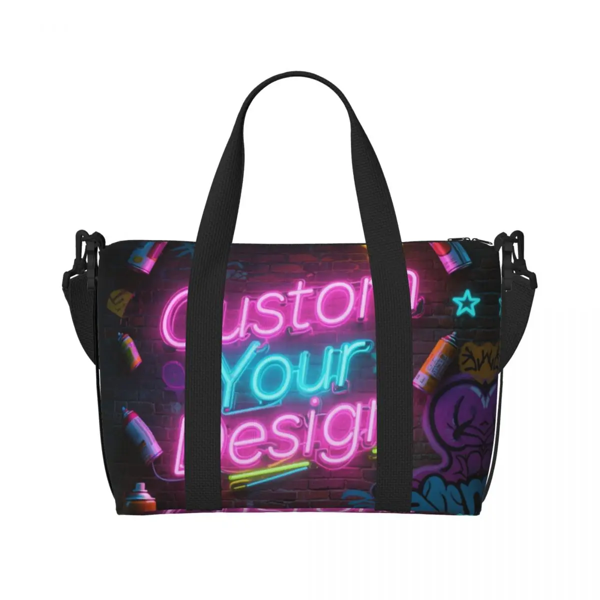 

Сумка-тоут с индивидуальным дизайном: фото, логотип, текст. Женская вместительная сумка с персонализированным изображением для пляжа, спортзала, путешествий.