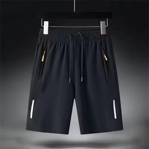 Men's Summer Ultra-thin Ice Silk Beach Casual Shorts Jogging Sport Quick Dry Male Zipper Loose Gym Sports Short Pants Sweatpant - Image 7