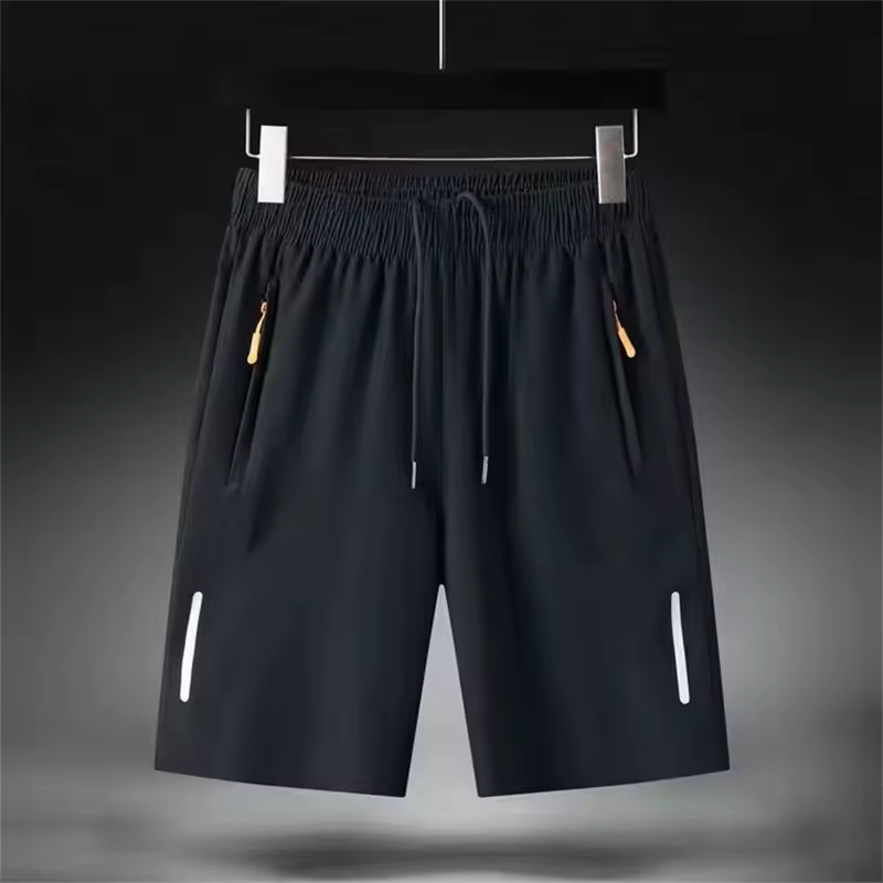 Men's Summer Ultra-thin Ice Silk Beach Casual Shorts Jogging Sport Quick Dry Male Zipper Loose Gym Sports Short Pants Sweatpant - Image 7