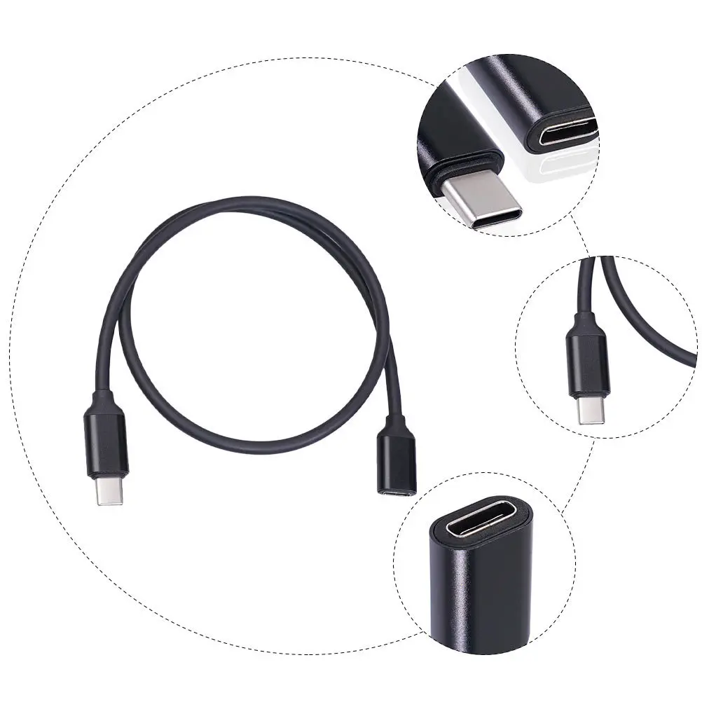 

USB Type C Extension Cable 1.5m High Speed Data Transfer 480Mbps 60W 3A USB-C Charging Extension Cable for Laptop Phone