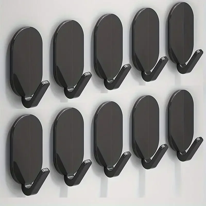 10 قطعة السنانير جدار لاصق شنت الباب مفتاح القماش معطف الحمام رداء شماعات أجهزة المطبخ رف الرف خطاف حقيبة المنظم