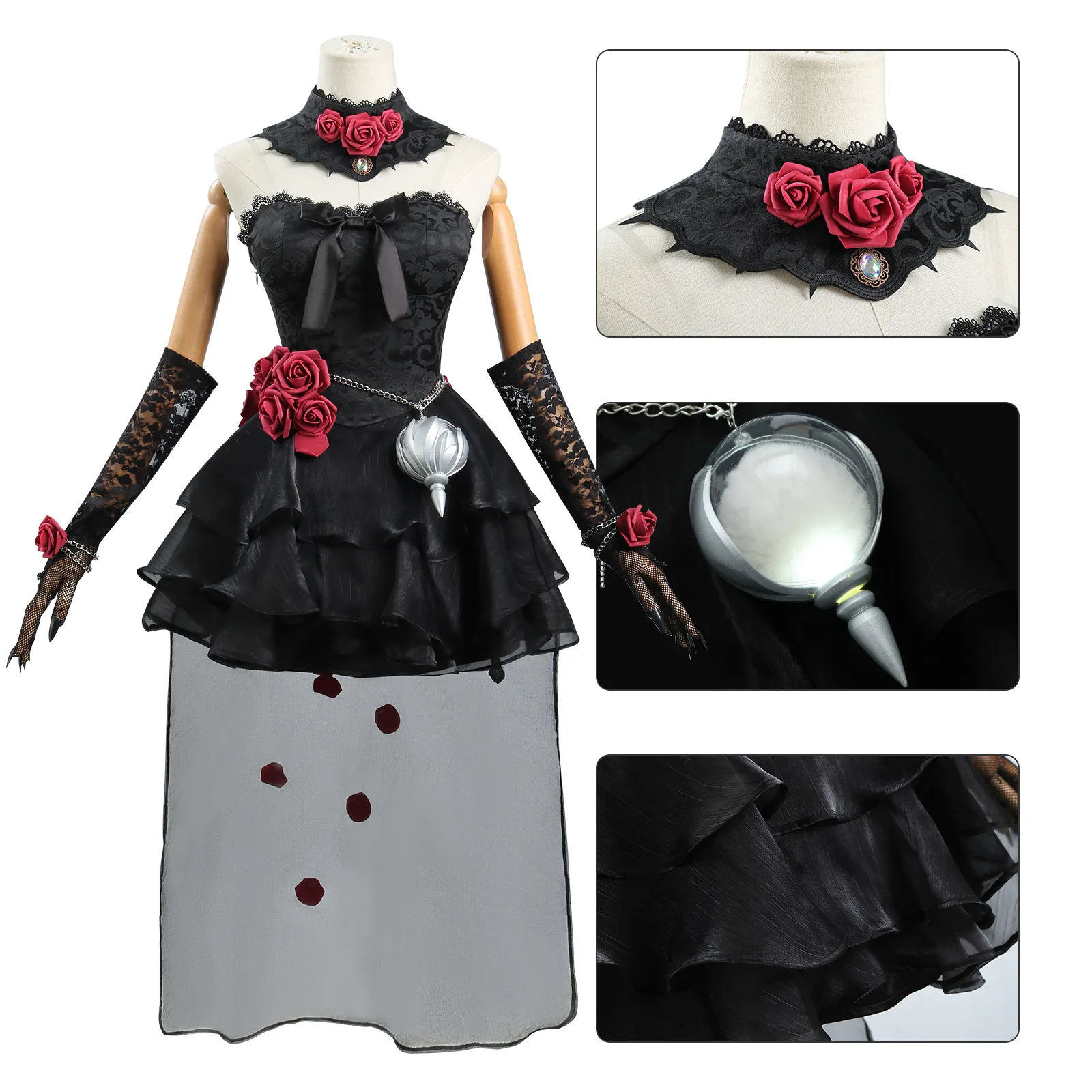 Ada Mesmer Cosplay Dress Game Identity V Cosplay Psychologist Anime Women Black Uniform Role Play Clothing Halloween Party Suit