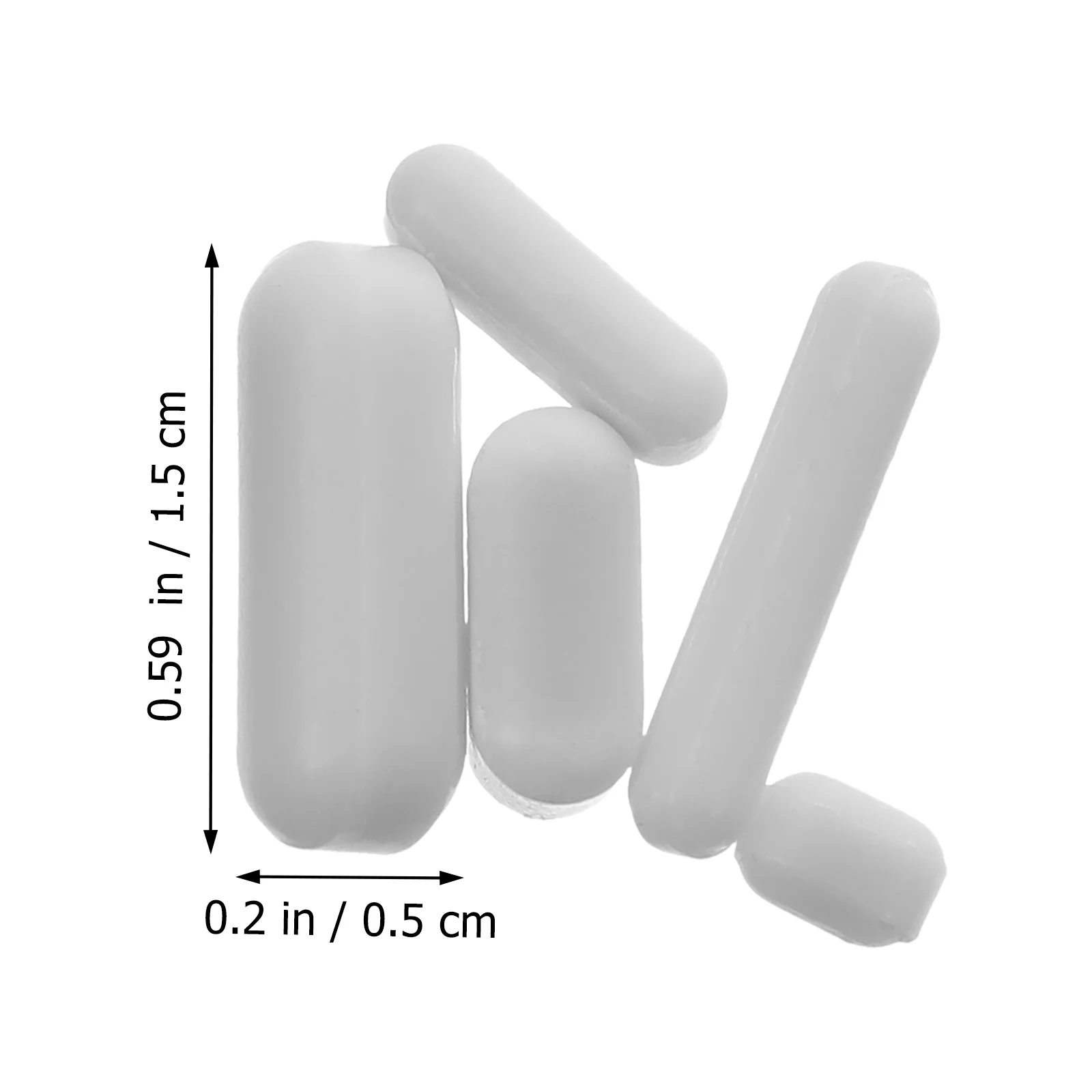 5 Pcs Magnetic Stirrer Practical Mixer Rod Laboratory Cylindrical PTFE Stirring Bar Bars