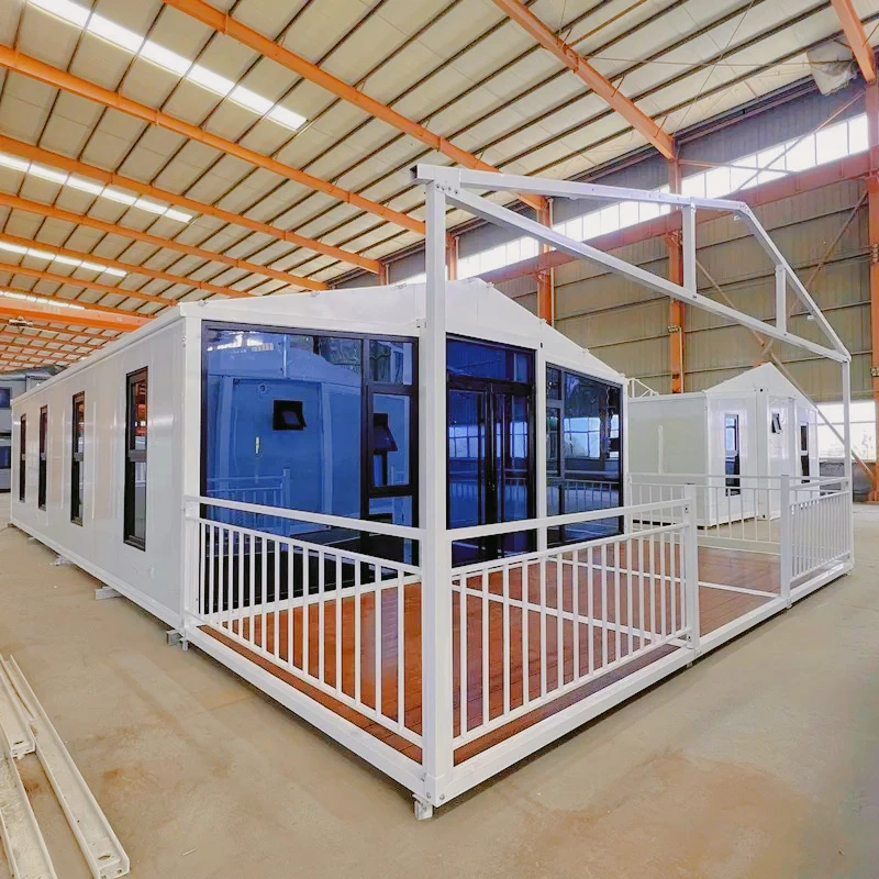 Folding Container House Expandable Modular Tiny Home 20ft 30ft 40ft Prefab House Australia Garden Expandable Container House