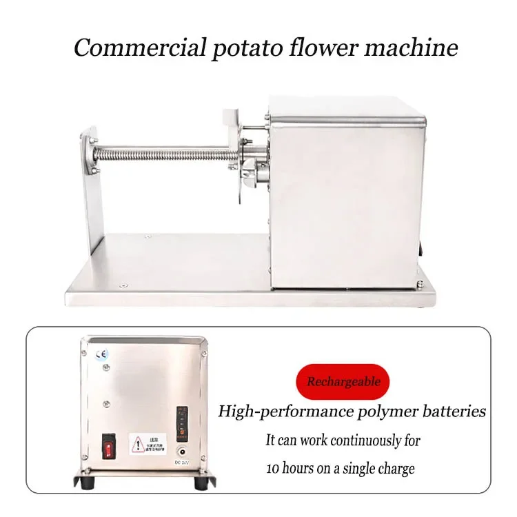 1Mm Thin Potato Chips Machine Commercial Spiral Sausage Cutter Potato Tower Making Machine Rotary Potato Tower Machine