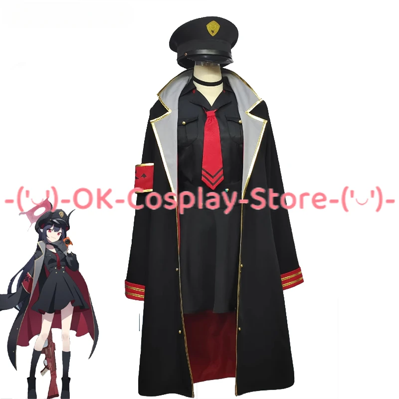 

Game Blue Archive Motomiya Chiaki Cosplay Costume Cute Party Suit with Hat Halloween Uniforms Anime Clothing Custom Made