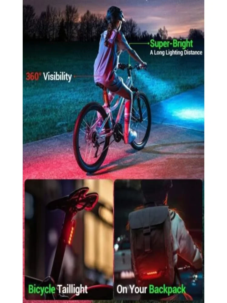 AliExpress Mountain Bike Lights USB Rechargeable Bicycle T6 LED Torch Front Rear Lamp Set