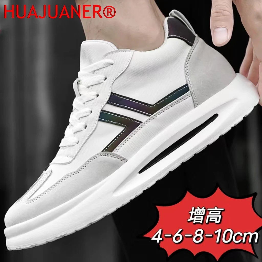 

Men's Inner Heightening Shoes Leather Sports Casual Shoes Invisible Height Increasing Shoes Men Sport Elevator 6CM 8CM 10CM