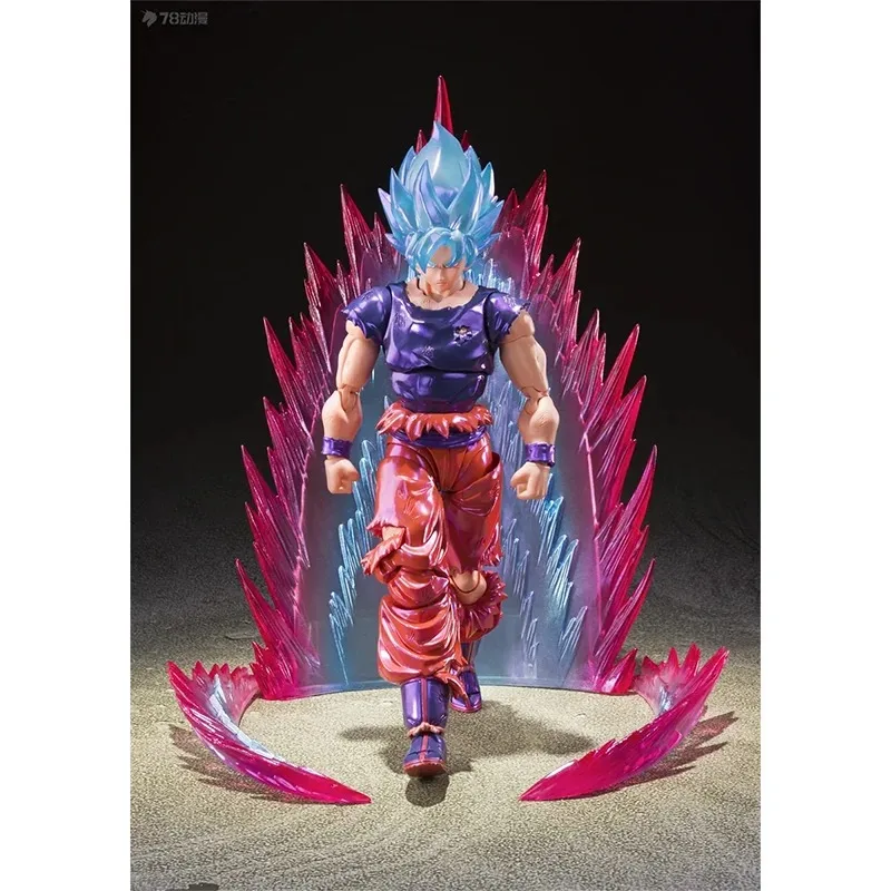 Bandai Original Genuine S.H.Figuarts SHF Dragon Ball Super Son Goku KAIO-KEN Anime Action Figure Model Toys Gifts Collectible