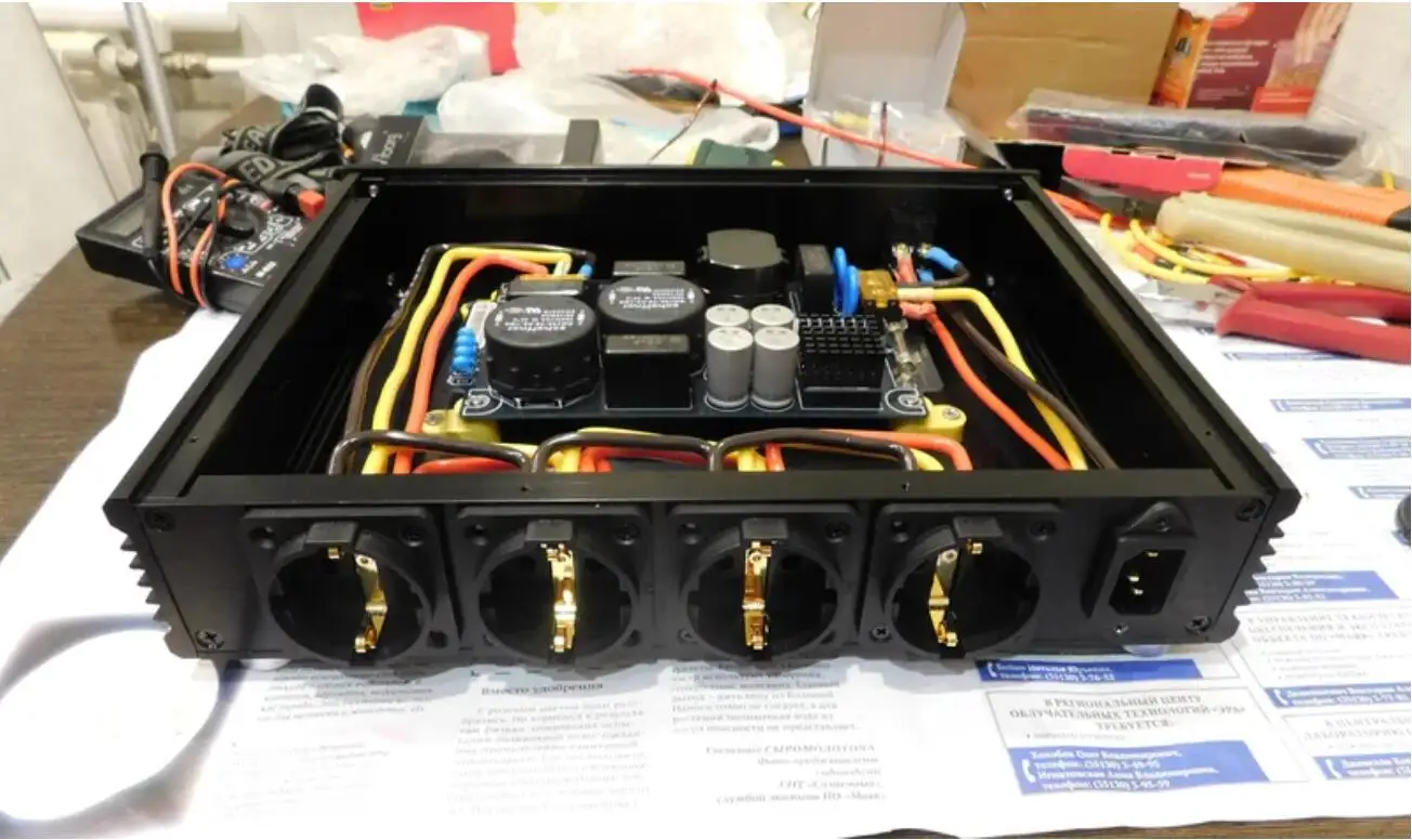 

Специальный фильтрующий фильтр питания HIFI, подходит для аудио и защиты от помех и молниезащиты фильтра питания переменного тока