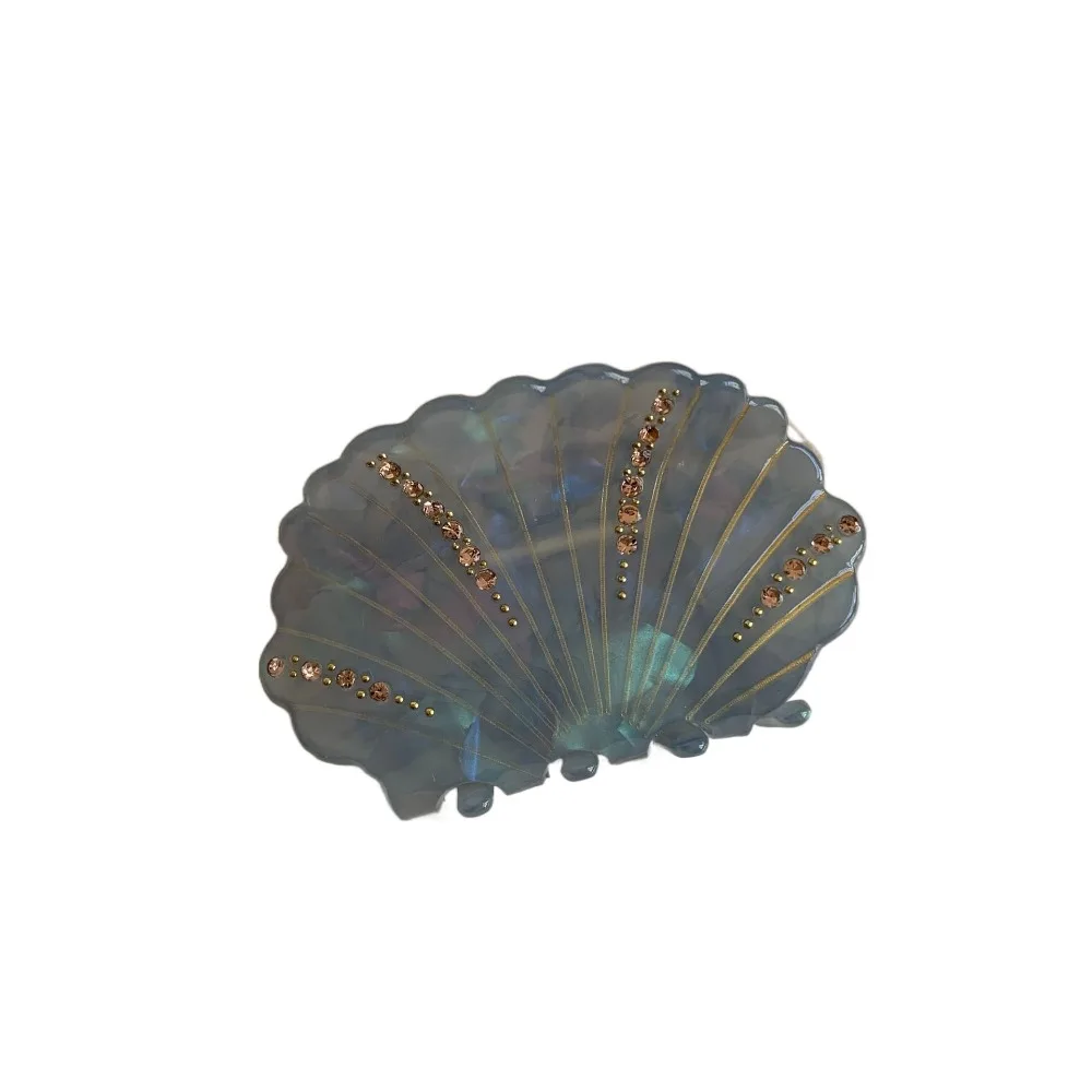 

Acetic Acid Acetate Shell Hair Claw Non-slip Jewelry Shell Shark Clip Hair Accessories Shiny Rhinestone Crab Clip