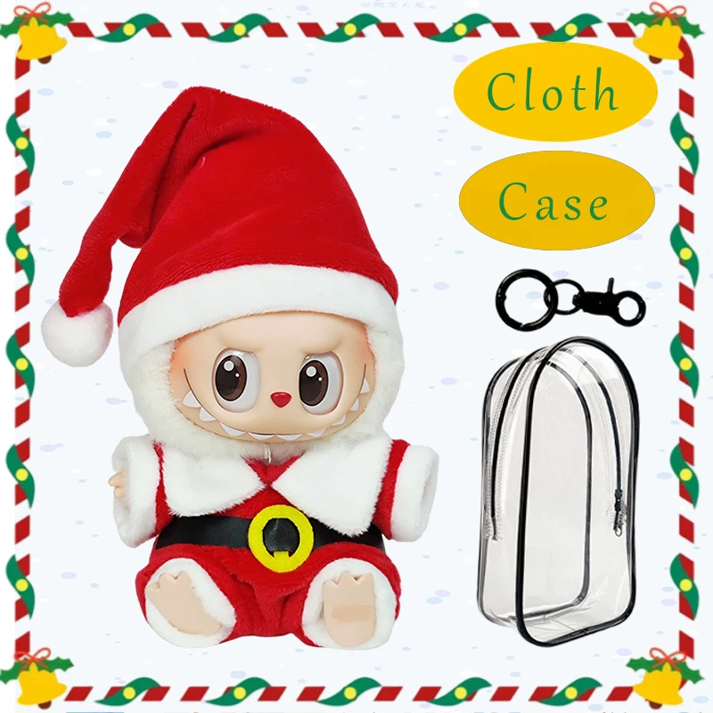 17 سنتيمتر ملابس دمية قطيفة صغيرة الزي اكسسوارات ل Labubu V3 V1 V2 عيد الميلاد كوكي رجل سترة قبعة الملابس هدية السنة الجديدة #5