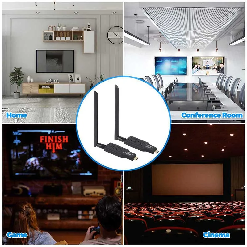 Audio extender splitter LAN Extensor RX/TX Audio Extensor 2.4G Wireless ARC Transmitter Receiver Audio Adapter Converter 50M